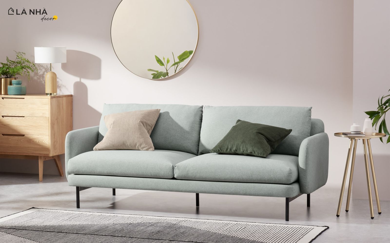 Sofa băng Miro vải bố đẹp thanh lịch