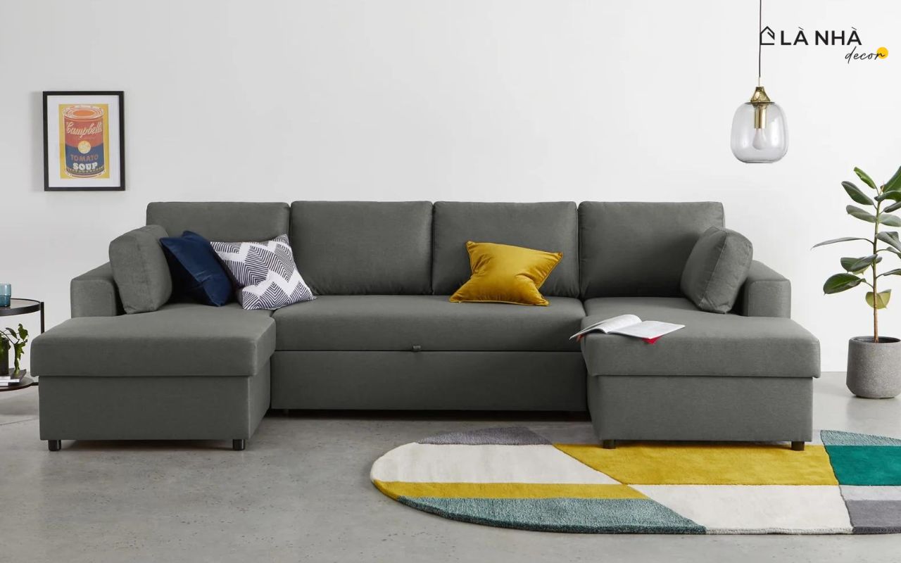 Sofa góc chữ U hiện đại sang trọng 