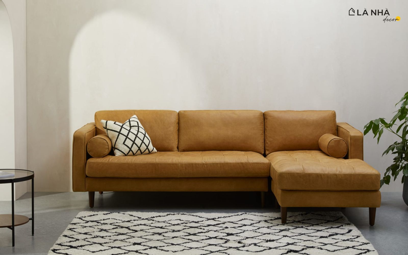 Sofa góc Scott da PU phong cách hiện đại