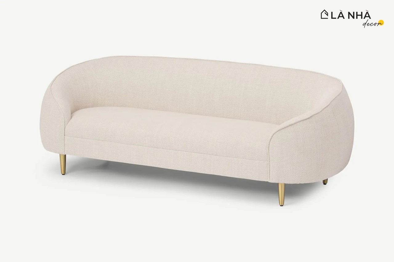 Mẫu sofa văng 1m8 tone trắng