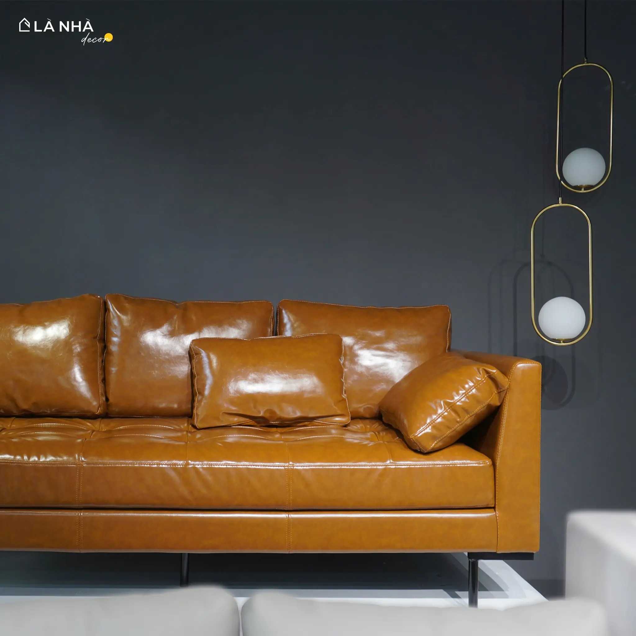 Sofa da sang trọng chiều dài 1m8