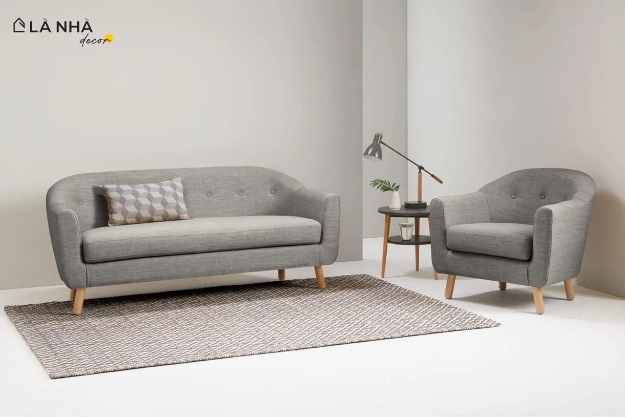 Mẫu sofa màu xám phù hợp với mọi không gian