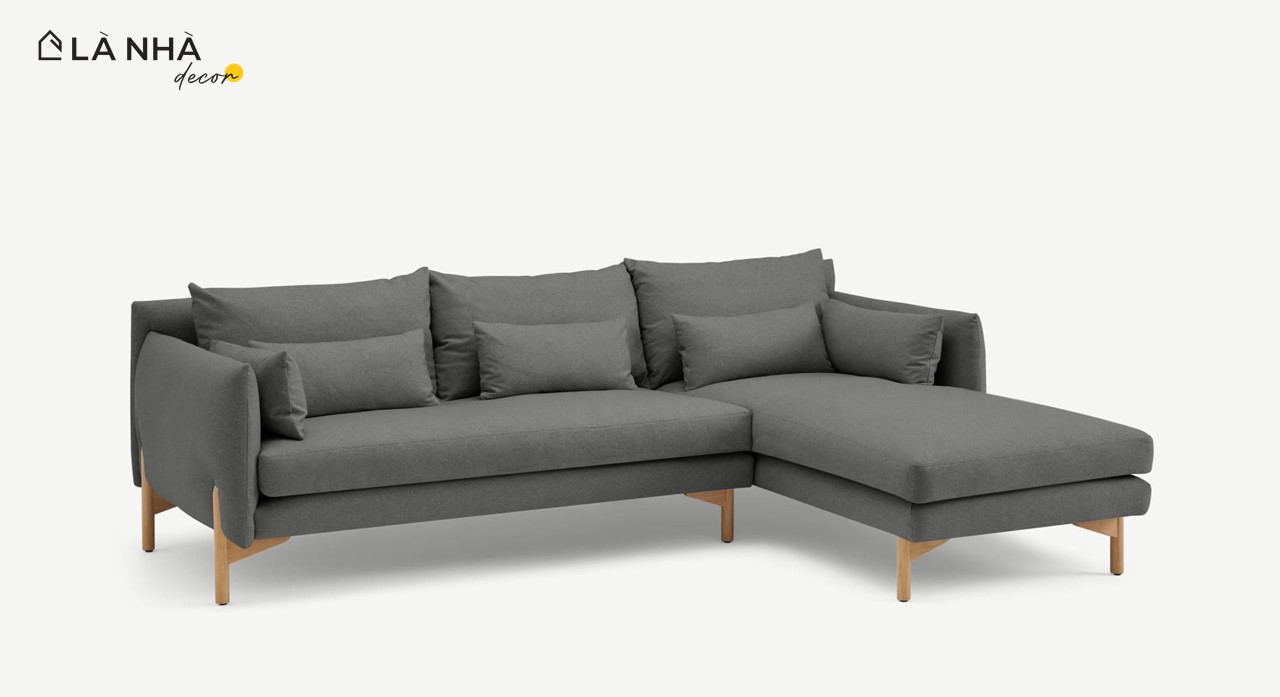 Chất liệu sofa xám dễ dàng bảo quản và làm sạch